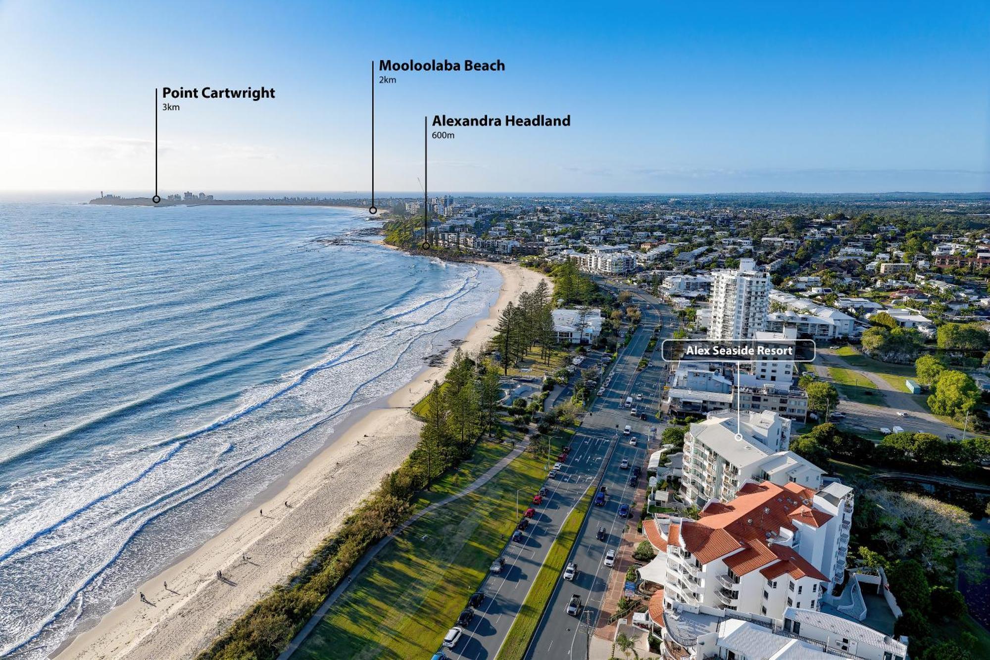 Alex Seaside Resort Alexandra Headland Buitenkant foto